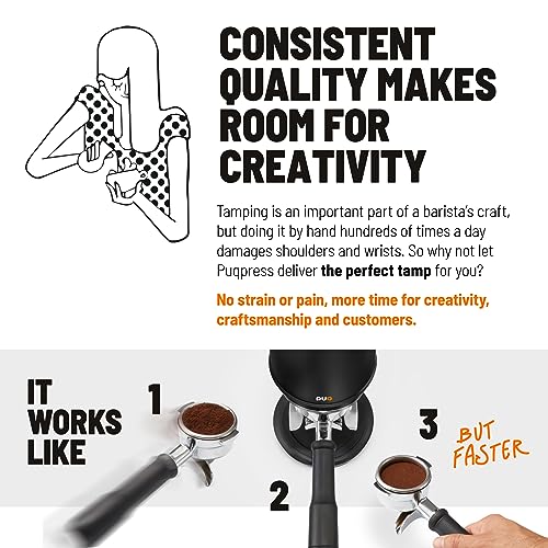 Puq PUQPress Mini Automatic Coffee Tamper, Professional Espresso Tamper