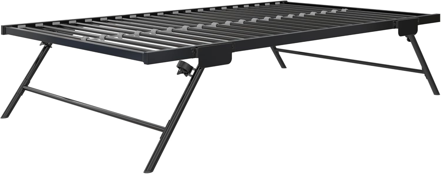DHP Oddny Metal Daybed with Pop Up Trundle Bed, Twin, Black