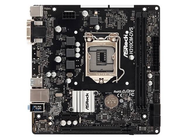 ASRock H310CM-DVS LGA 1151 (300 Series) Intel H310 SATA 6Gb/s USB 3.1 Micro ATX Intel Motherboard