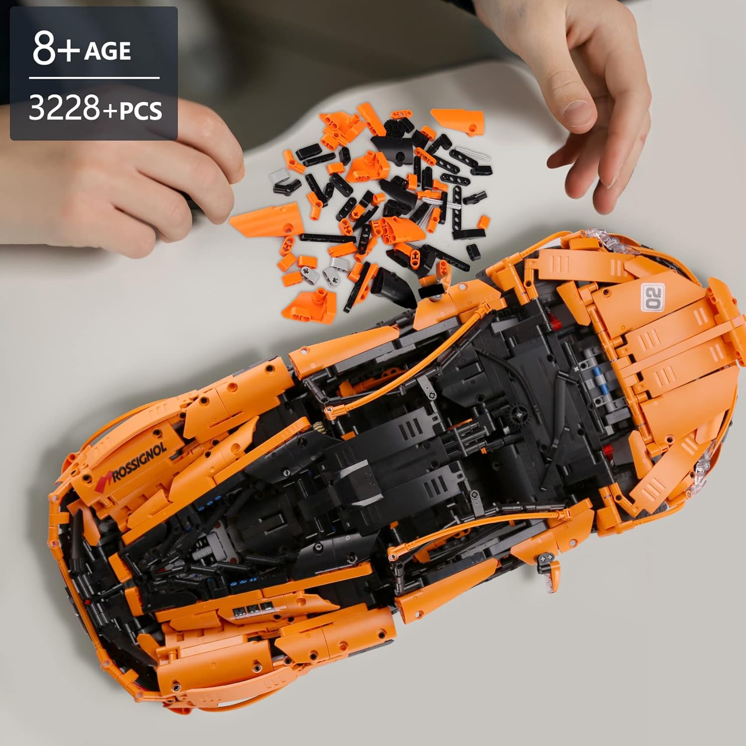 Mould King 13090 Sports Car Building Block Kits Model, MOC Building Blocks Set to Build , Gift for Kids Age 8+/Adult Collections Enthusiasts(3228 Pieces, Static Version)