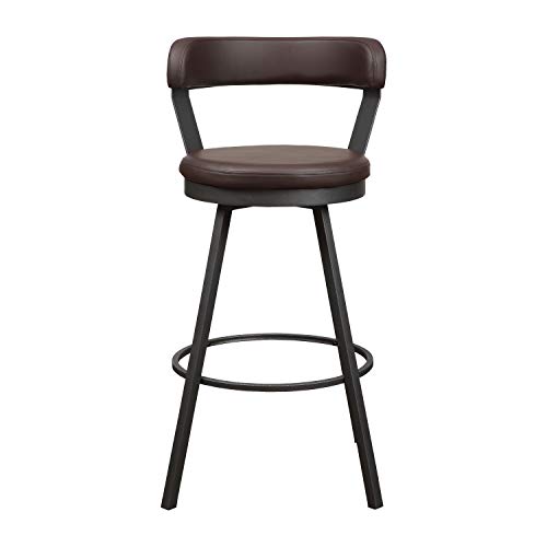 Lexicon Ruthie Swivel Counter Stool, Set of 2, 25.5" Seat Height, Black