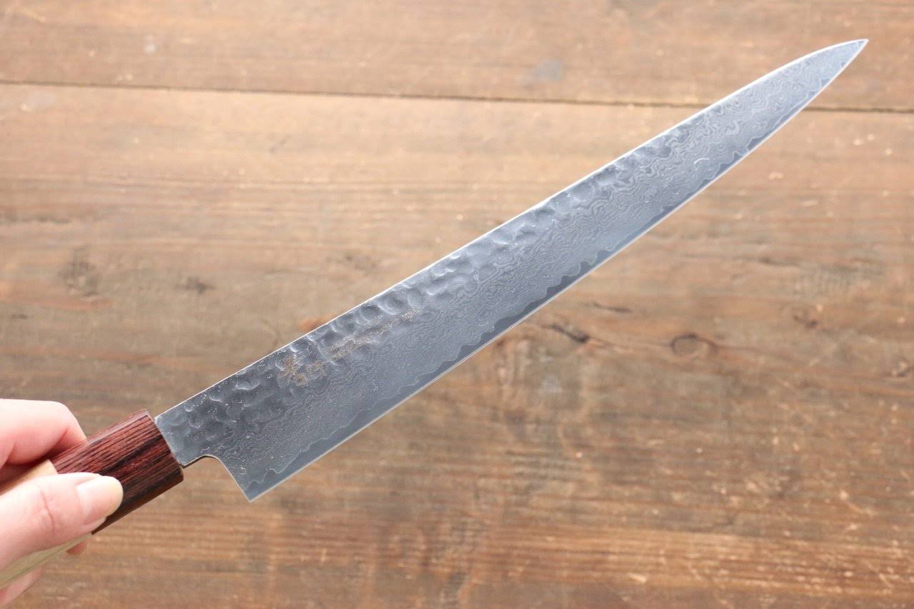Sakai Takayuki VG10 33 Layer Damascus Sujihiki Japanese Knife 240mm Keyaki (Japanese Elm) Handle