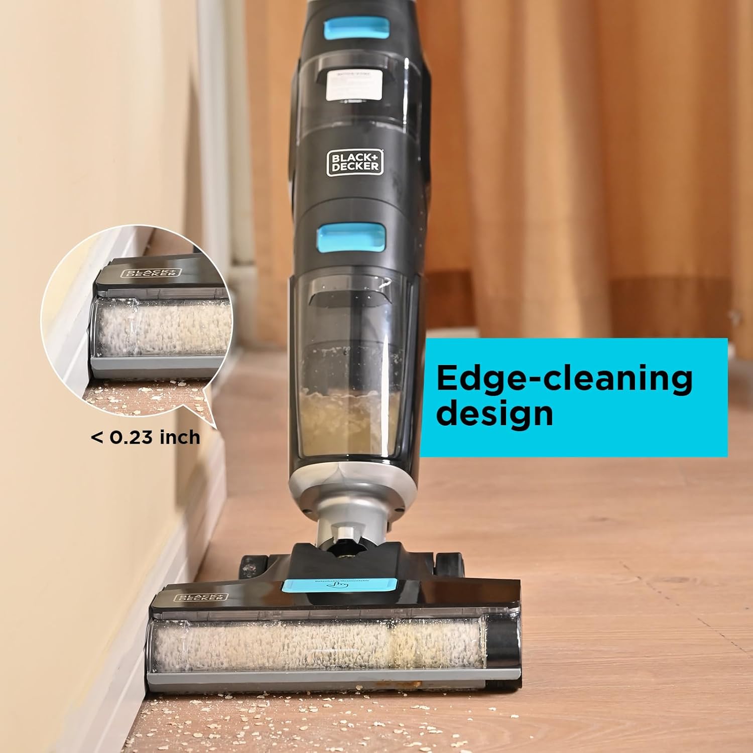 BLACK+DECKER Wet Dry Vacuum Mop Floor Cleaner One-Step Self-Cleaning for Hard Floors Lightweight