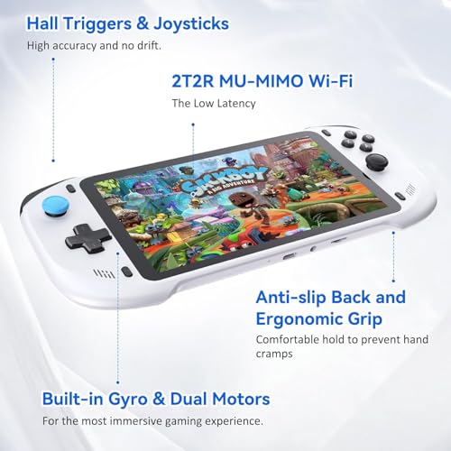 OnePro Cloud Handheld Portable Remote Play Gaming Console, For Xbox Cloud Gaming, NVIDIA GeForce NOW, Playstation, PC, Long-Battery Life, 7" 1080P Touchscreen, Lightweight Retro Game Handheld - 64G