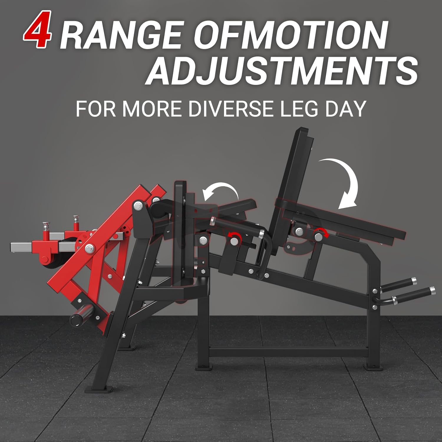 GMWD Leg Extension and Curl Machine, Single Leg Extension, Lying Leg Curl, Standing Leg Curl, Adjustable Leg Exercise Bench with Plate Loaded, Leg Machine Home Gym
