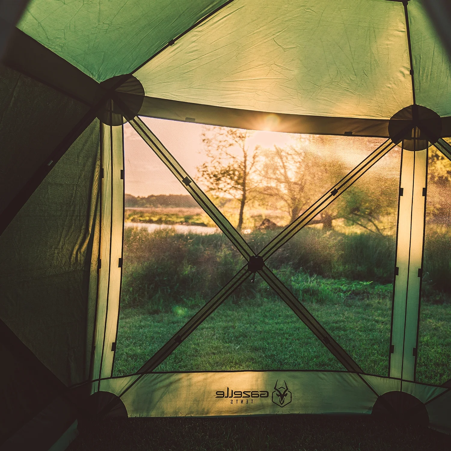 Gazelle Tents™ G5 5-Sided Portable Gazebo, Alpine Green,  Includes 3pk. Wind Panels, 85" x 115" x 106", GK909
