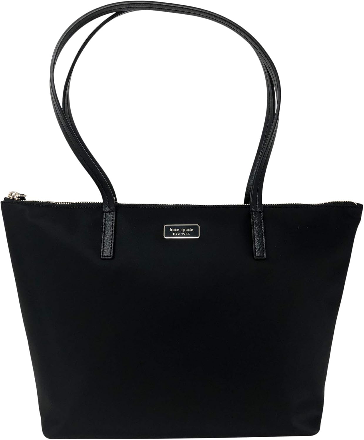 Kate Spade New York Hayden Nylon Zip Top Tote, Black 001