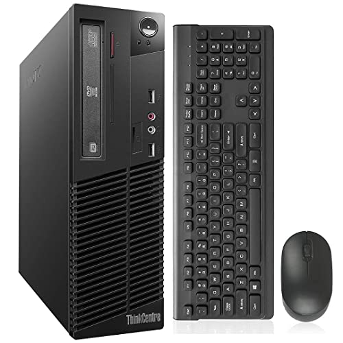 Lenovo ThinkCentre Refurbished Small Form Factor Business PC Desktop Computer i7 4770 CPU DVD Wireless Keyboard & Mouse (Renewed)