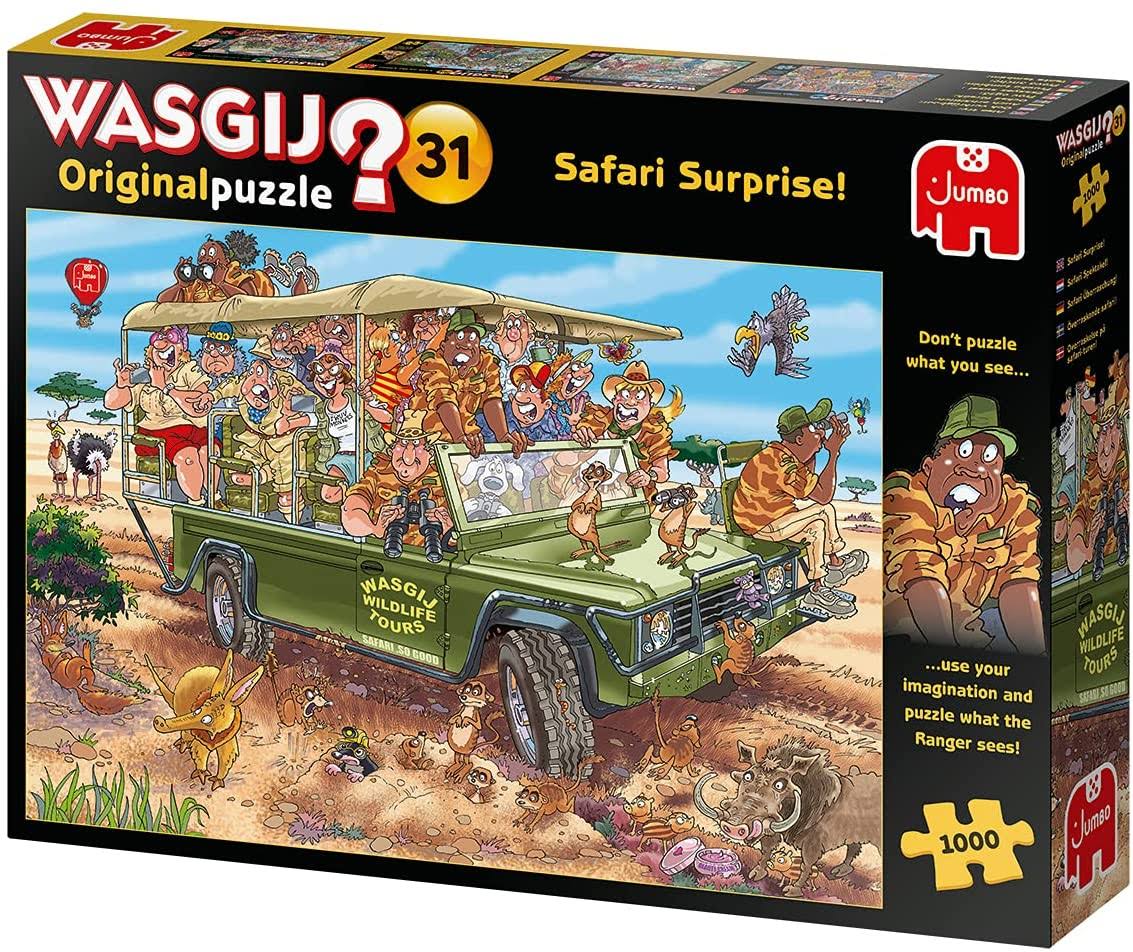 Wasgij 19164 Original 31-Safari Surprise 1000 Piece Jigsaw Puzzle, Multi