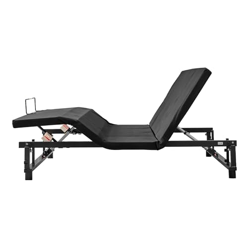 Twin XL Adjustable Bed Frame, Wireless Remote Control Electric Bed Frame, Zero Gravity Base, Head Foot Incline for Stress Management, Lounging, Reading, Anti-Snore