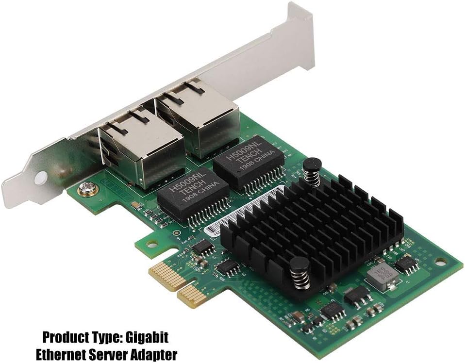 10/100/1000Mbps Gigabit Ethernet PCI Express Network Card, PCI Express 2.0, Dual RJ45 Ports, PCI-E Network Adapter Card, Gigabit Network Card Ethernet Card for PC, Gigabit Ethernet Server Adapter Pack of 2