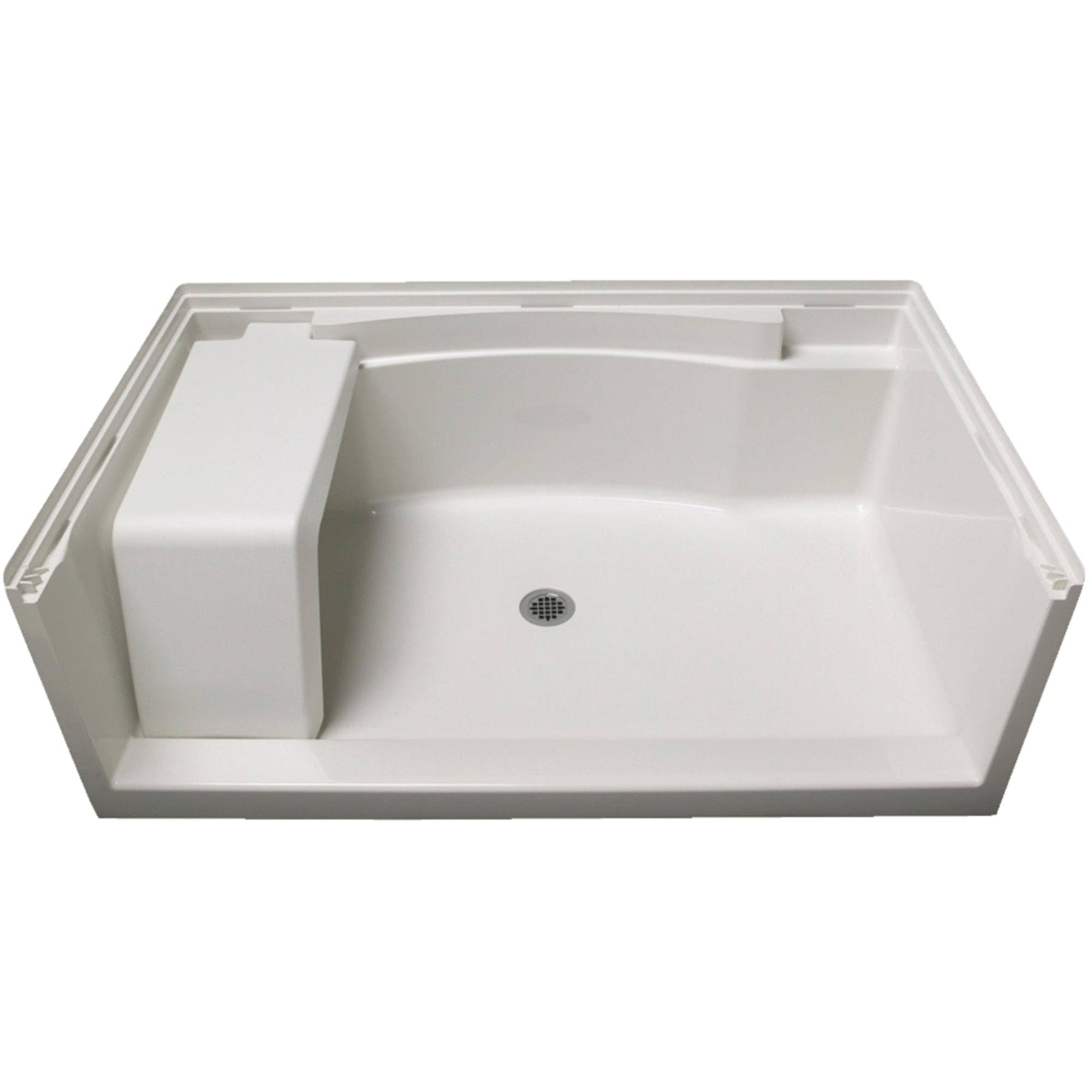 Sterling Accord Shower Floor u0026 Base 60 in. W x 36 in. D, White - Megean