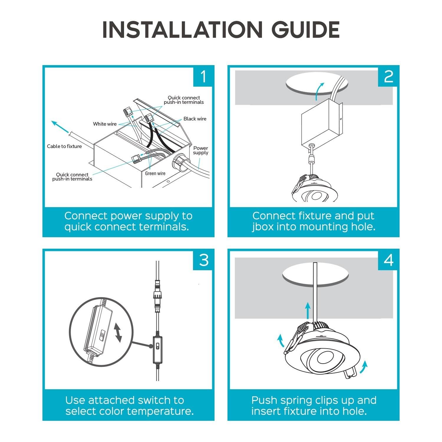 Luxrite 4 in. Adjustable Gimbal Eyeball Integrated LED Canless Recessed Light CCT 11-Watt 1000 Lumens IC and Damp Rated (6-Pack)