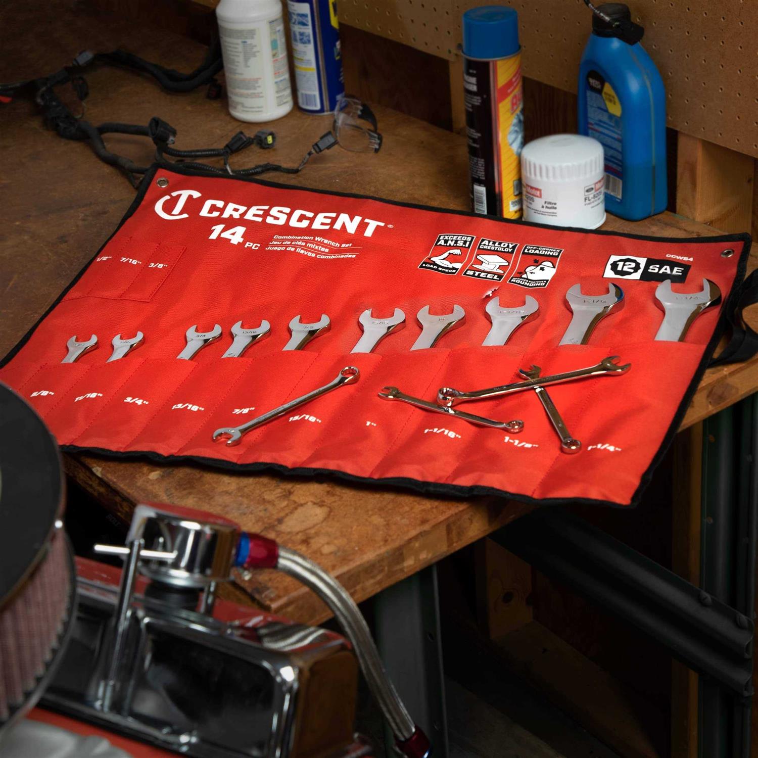 Crescent 14-Piece SAE Combination Wrench Set CCWS4 - Shop Hardware Tools Online Store