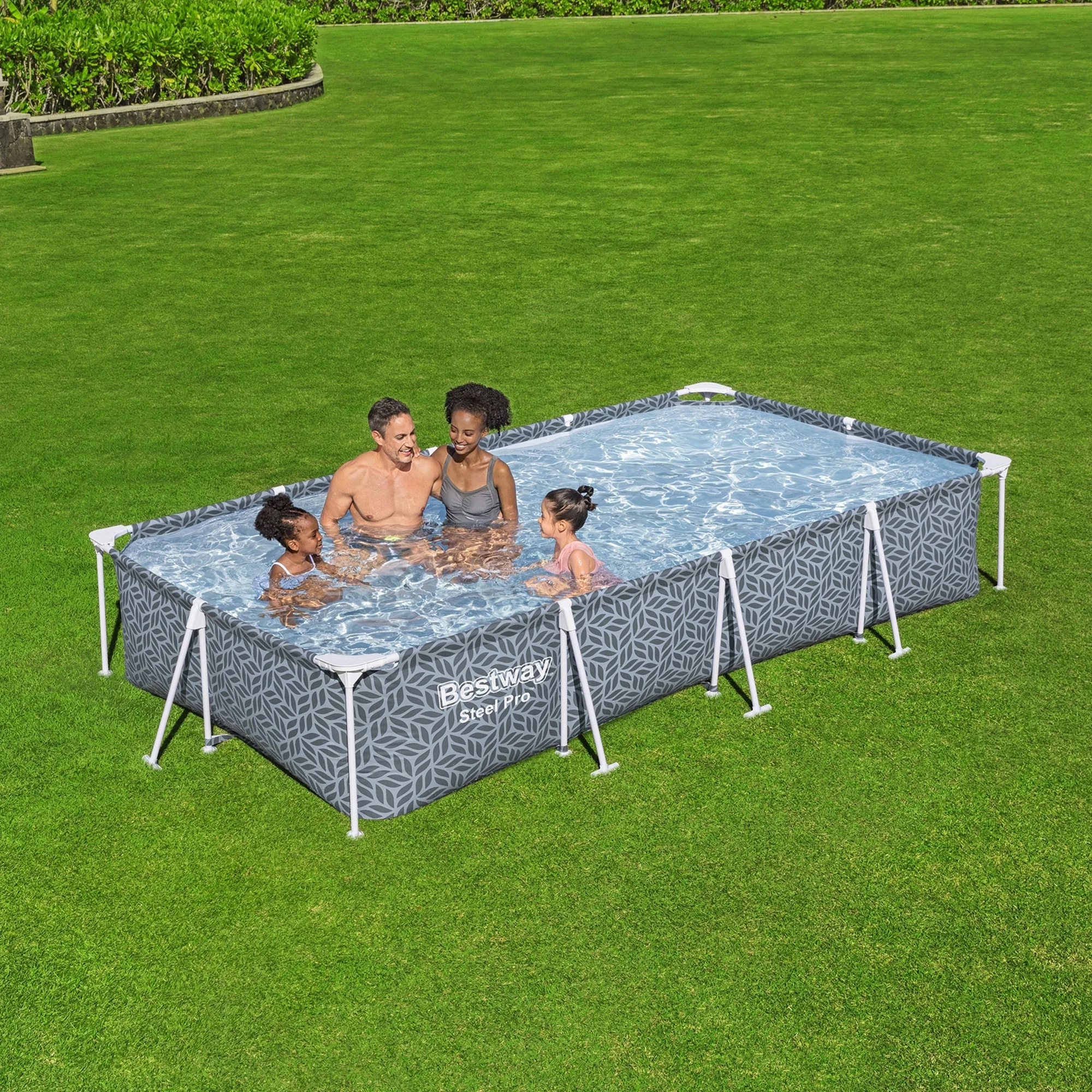 Bestway Steel Pro 9.8'x6.6'x26 Rectangular Above Ground Swimming Pool Set