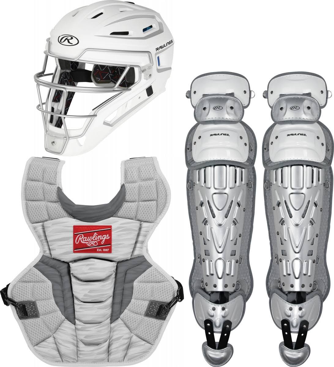 Rawlings Youth Velo 2.0 Catcher Set White/Silver