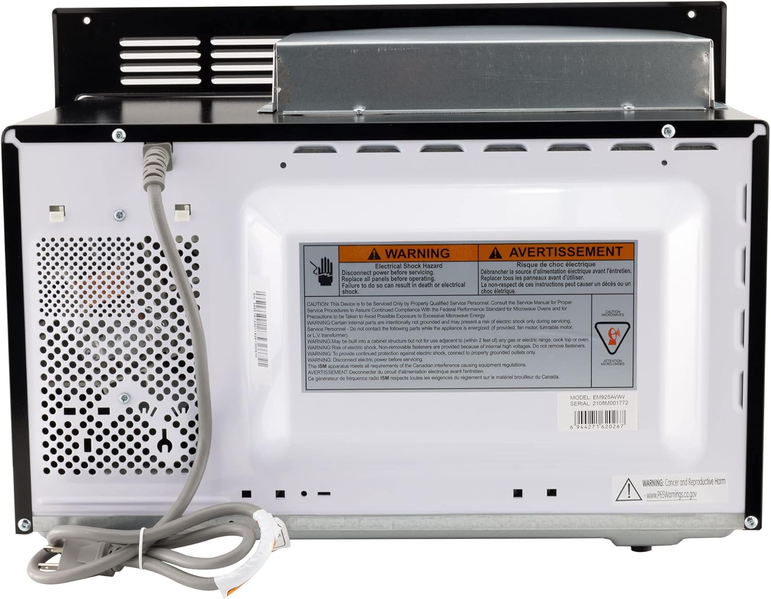 RecPro RV Microwave 1.0 Cubic Feet | 900W RV Microwave Replacement | Built-in RV Microwave