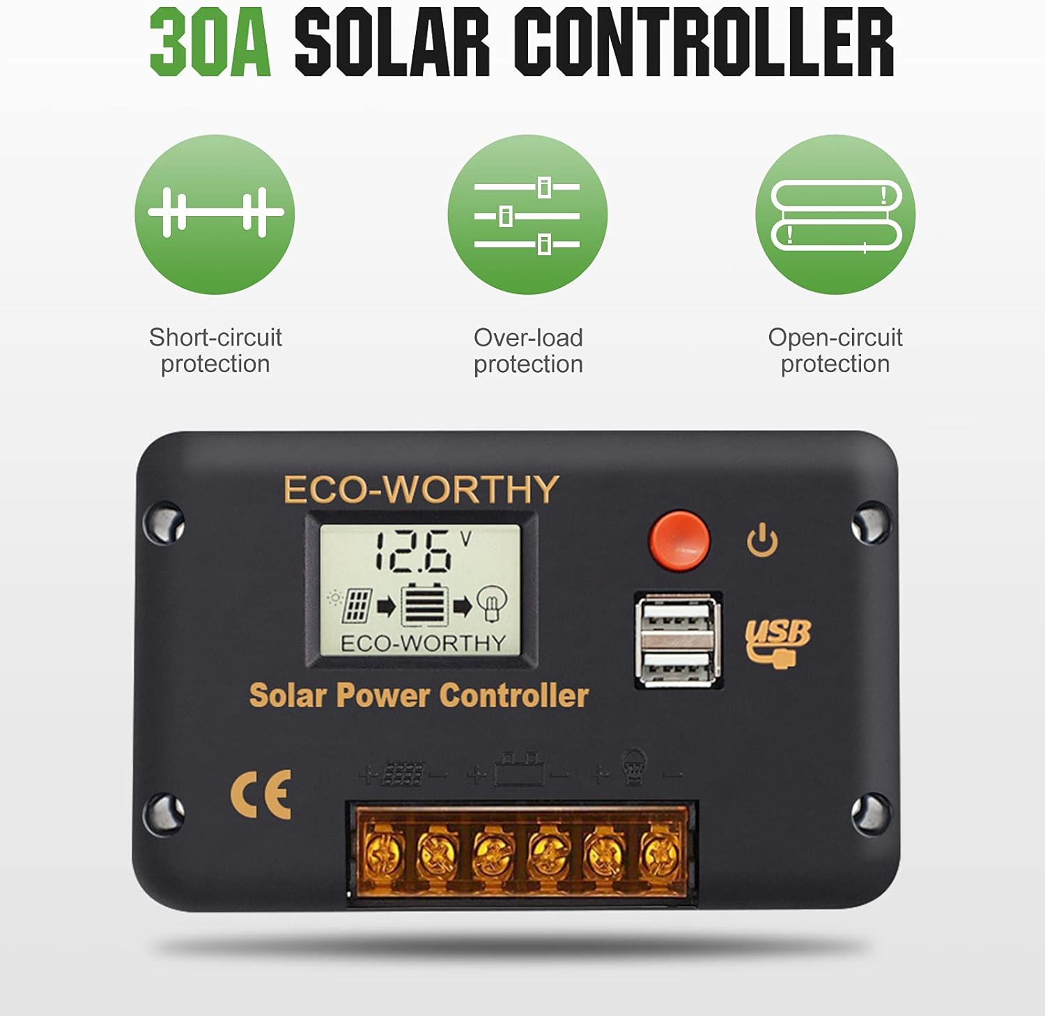ECO-WORTHY 100 Watt Solar Panel 12 Volt Monocrystalline Solar Panel High Efficiency Module RV Marine Boat Caravan Off Grid