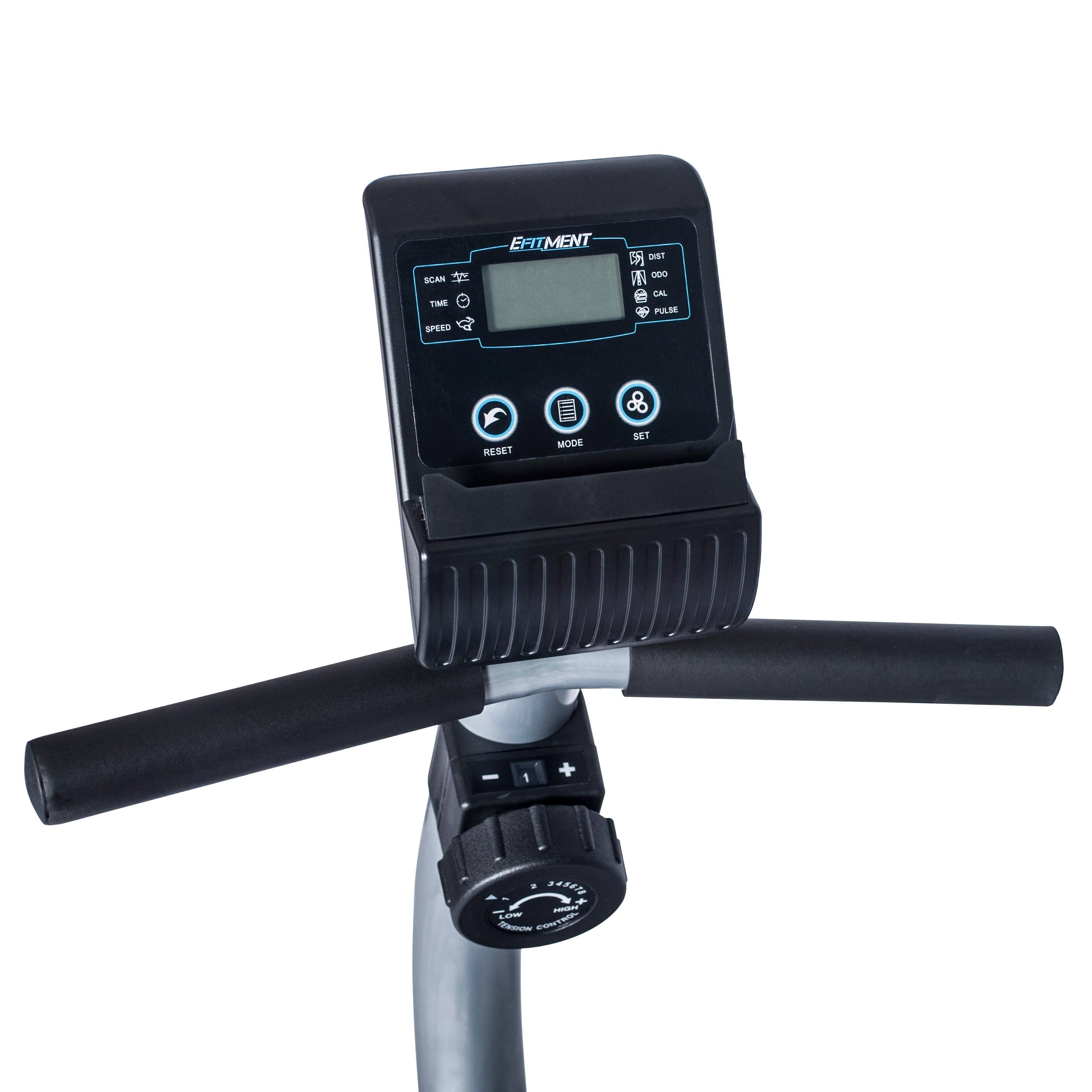 EFITMENT Magnetic Recumbent Bike Exercise Bike with High Weight Capacity, Easy Adjustable Seat, LCD Monitor with Pulse and Phone