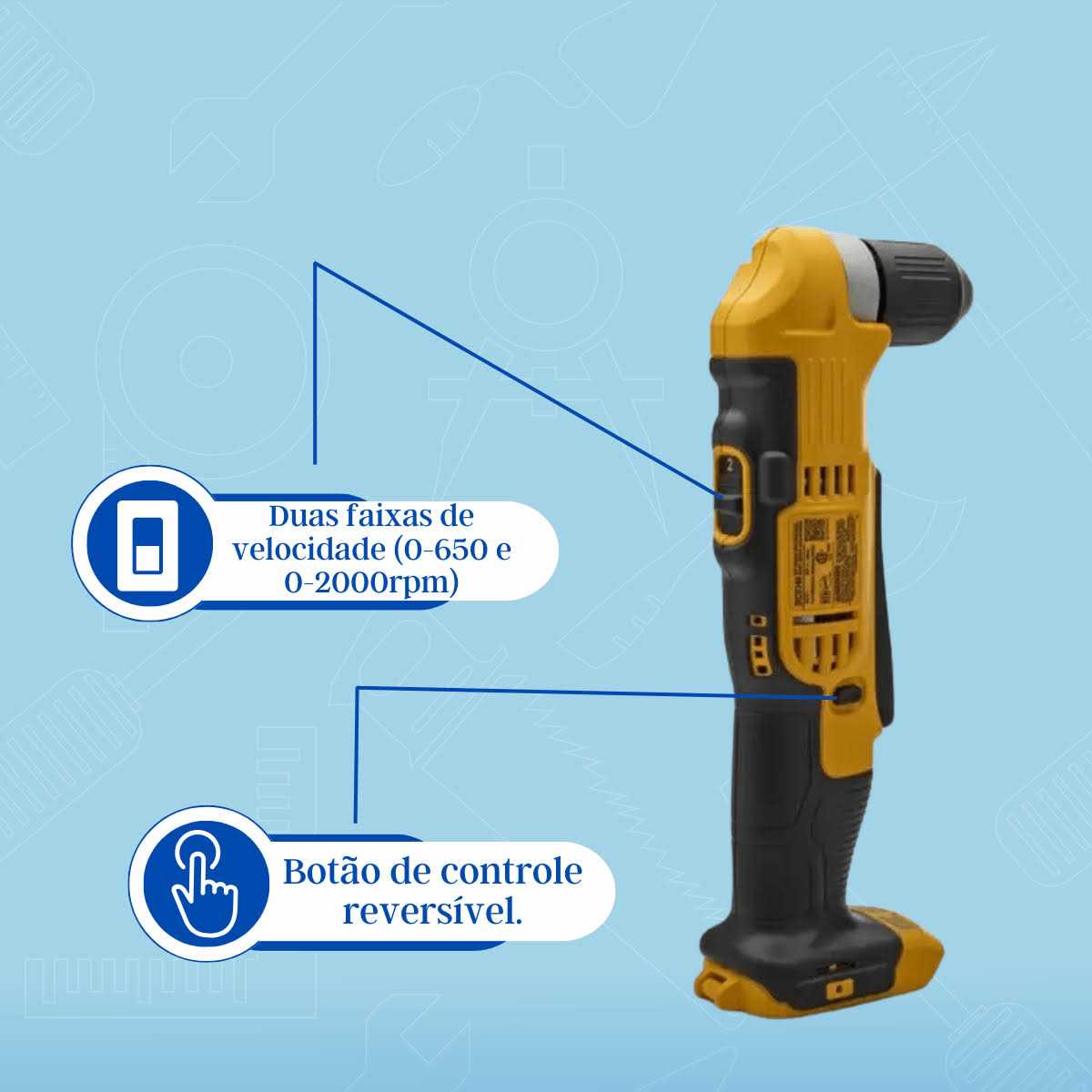DeWalt 20-Volt Max Lithium Ion 3/8 Right Angle Drill/Driver DCD740 - Shop Hardware Tools Online Store