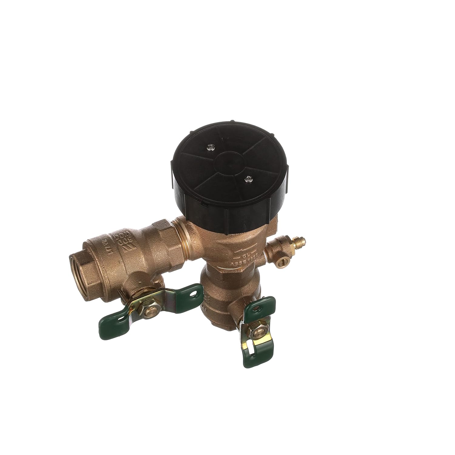 Watts 800M4-QT Anti-Siphon Pressure Vacuum Breaker Quarter Turn Shutoff, Tee Handles, 1 Inch, Bronze