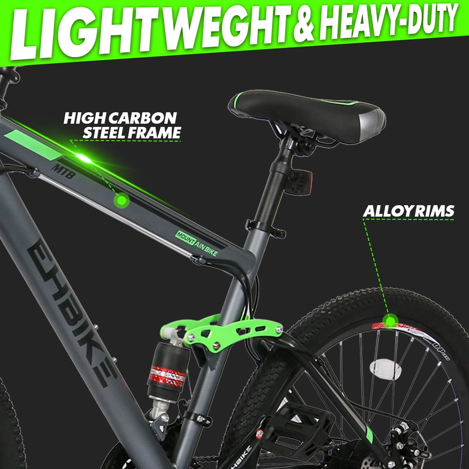 Guzom Adult Mountain Bikes- Mountain Bike, 26 inch 21 Speed Road Bike for Adults Men and Womenk