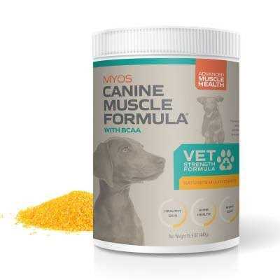 Myos Vet Strength Canine Muscle Formula with BCAA 15.5oz Tub - Pet Supplies online store