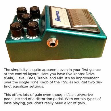 Ibanez TS9B Bass Tube Screamer OVERDRIVE Pedal
