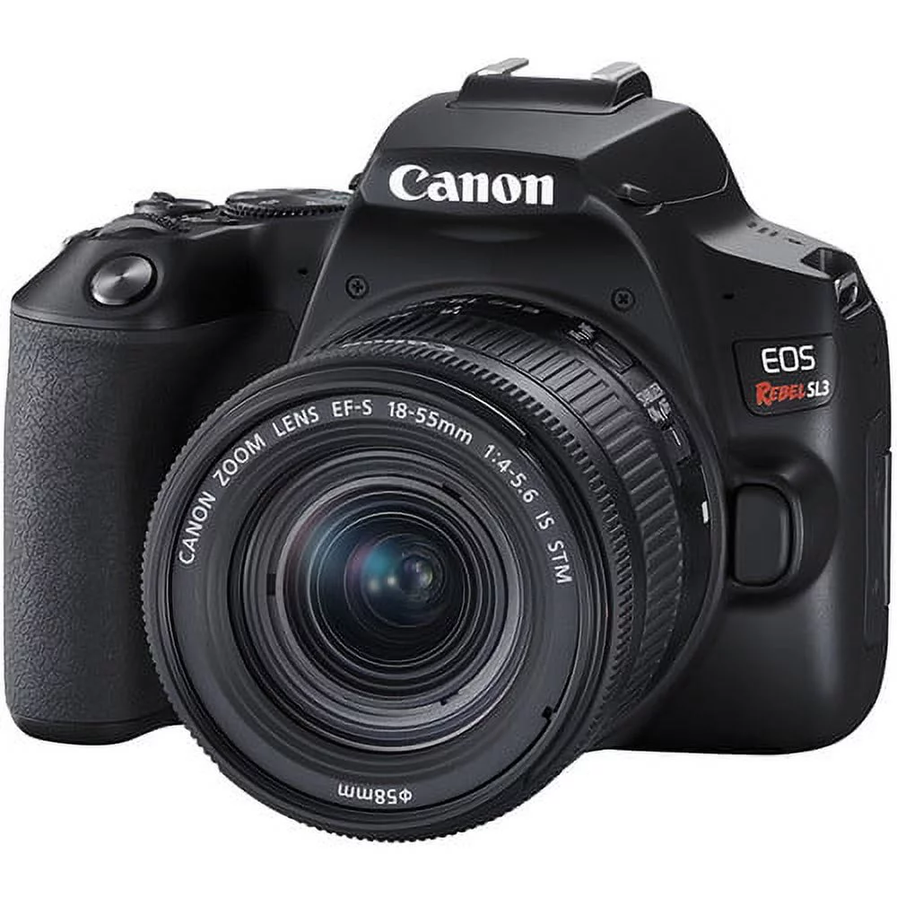 Canon Rebel SL3 / EOS 250D DSLR Camera w/Canon EF-S 18-55mm f/4-5.6 IS STM Lens+Canon EF 75-300mm III Lens+420-800mm HD Telephoto Zoom lens+case+128Memory Cards (24PC)
