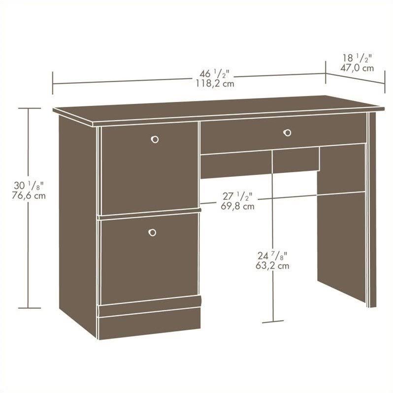 Sauder Computer Desk with Keyboard Tray in Cinnamon Cherry