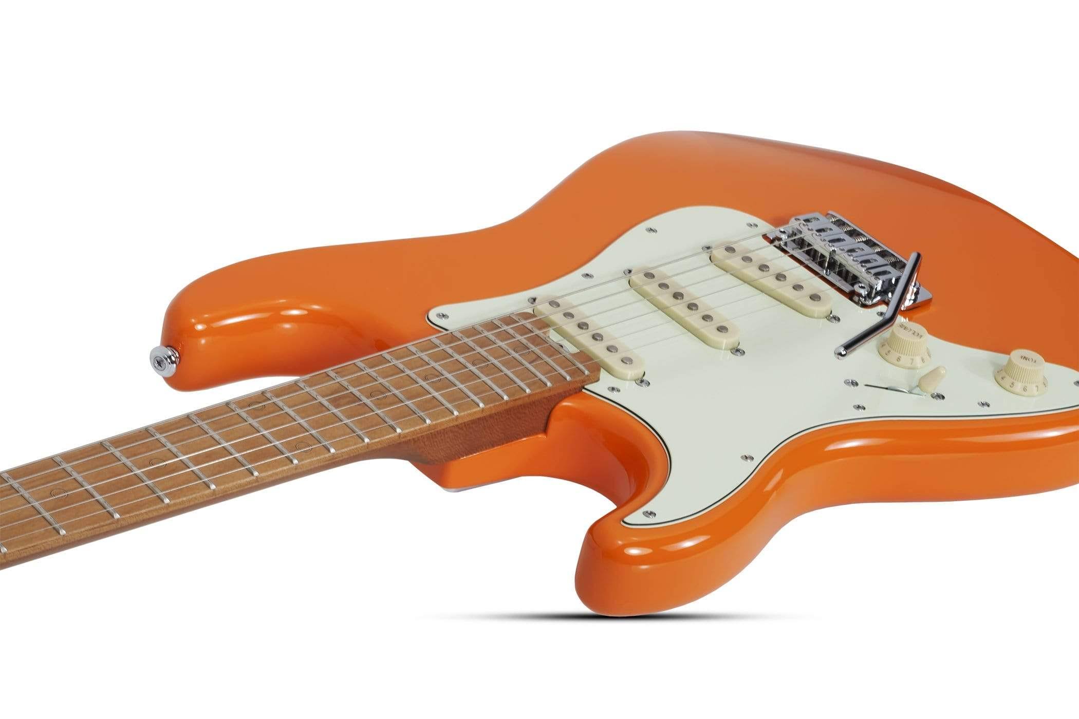 Schecter 3328 Nick Johnston Traditional LH Left-Handed Guitar, Atomic Orange