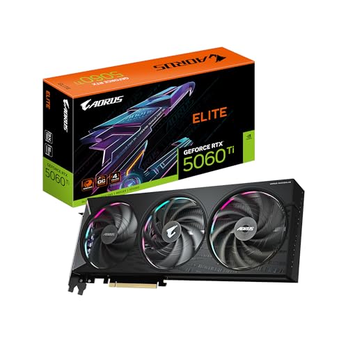 GIGABYTE GeForce RTX 5060 Ti Gaming OC 16G Graphics Card, 16GB 128-bit GDDR7, PCIe 5.0, WINDFORCE Cooling System, GV-N506TGAMING OC-16GD Video Card