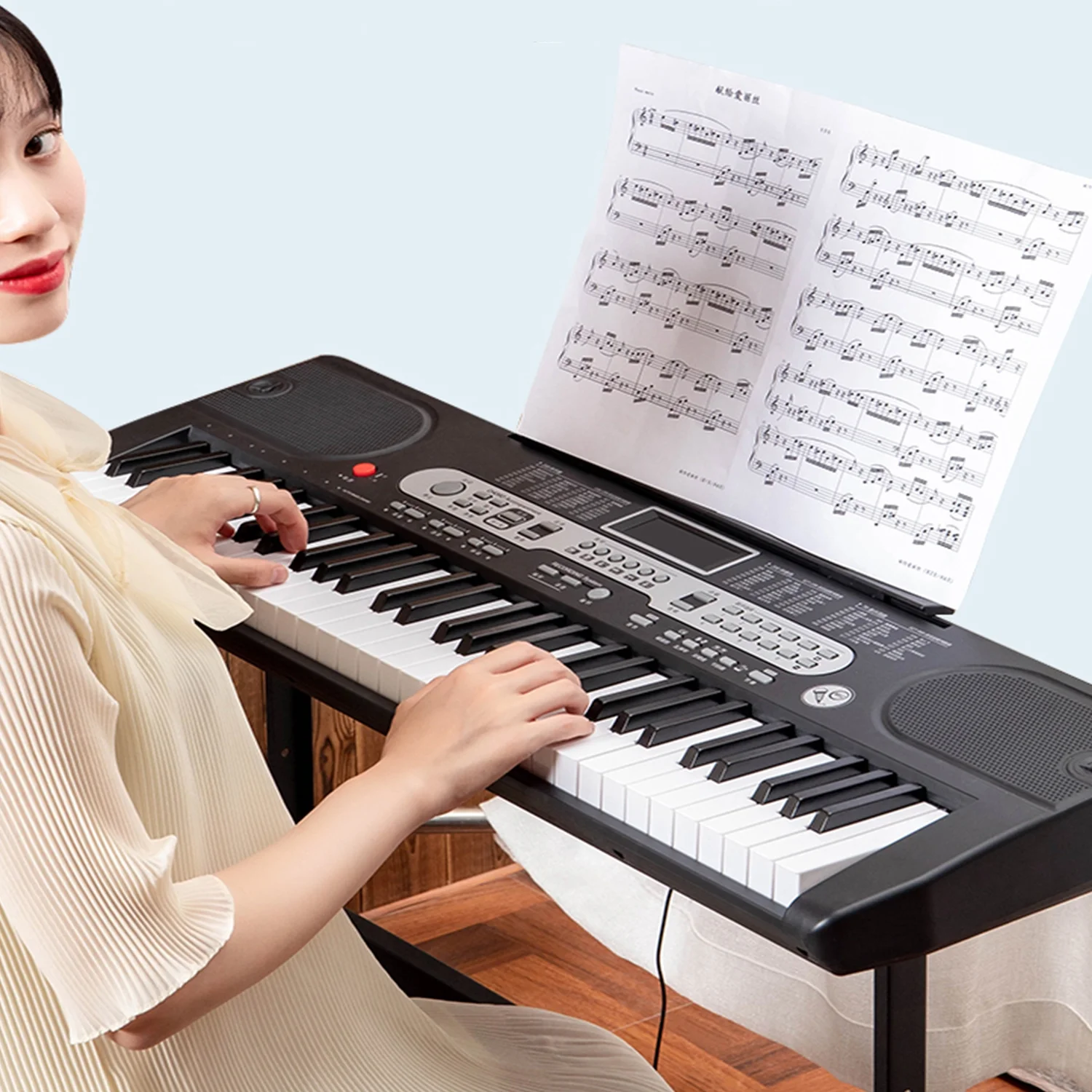 YouYeap 61 Key Piano Keyboard Portable Electric Keyboard with Microphone
