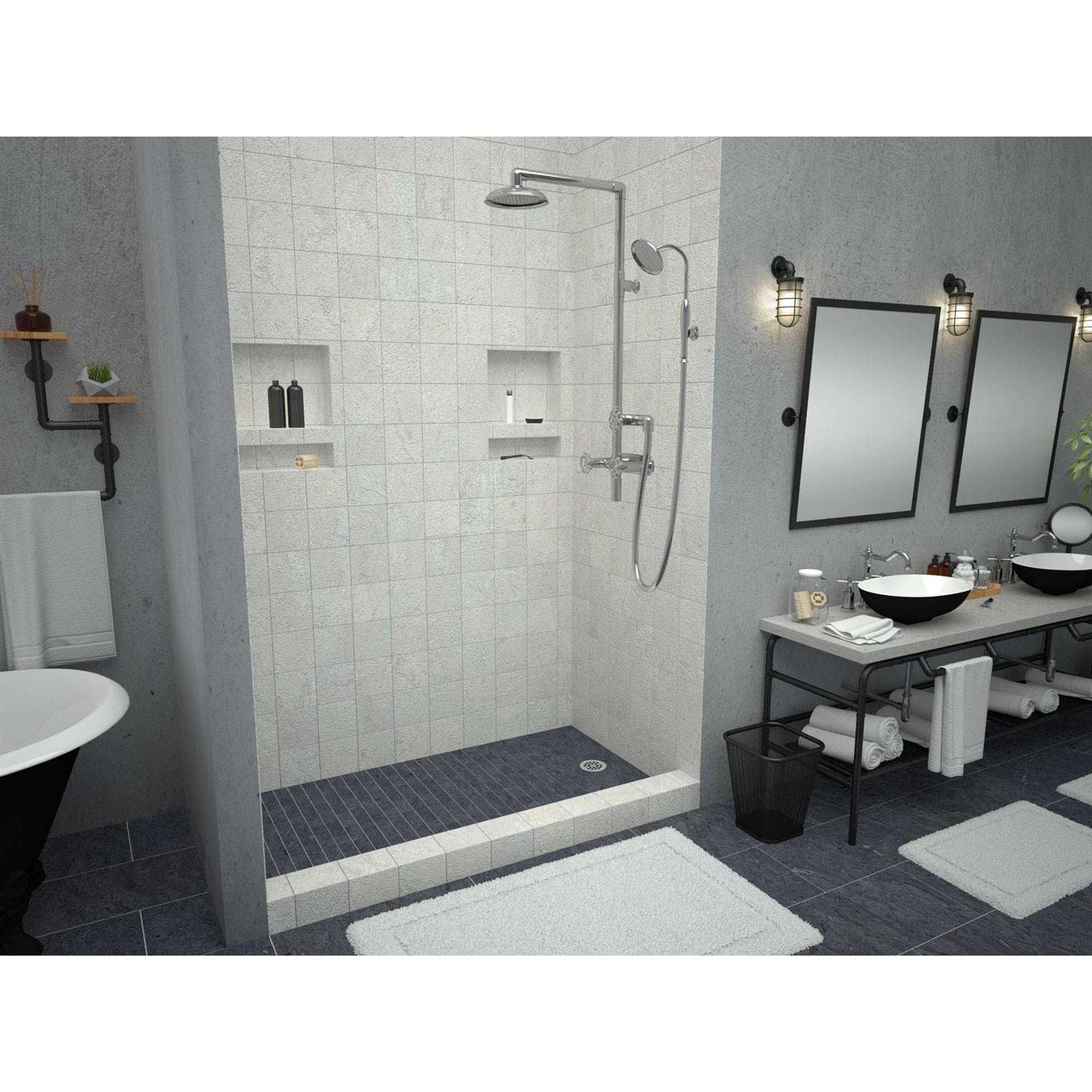 Tile Redi Redi Base 60 in. Single Threshold Shower Base with Right Drain and - Shop Hardware Tools Online Store