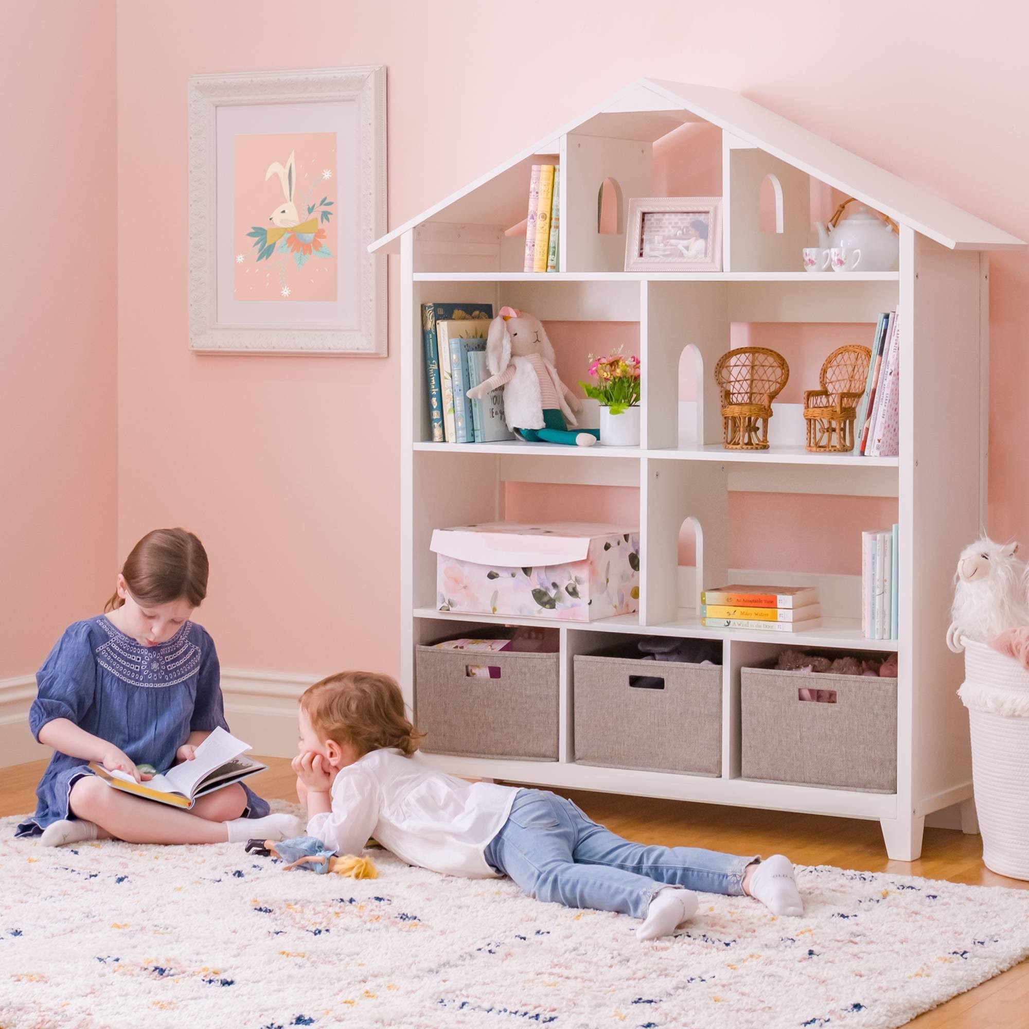 Living u0026 Learning Kids& Dollhouse Bookcase White - Martha Stewart