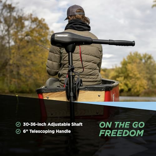 Newport NV-Series Thrust Saltwater Transom Mounted Trolling Electric Trolling Motor w/LED Battery Indicator