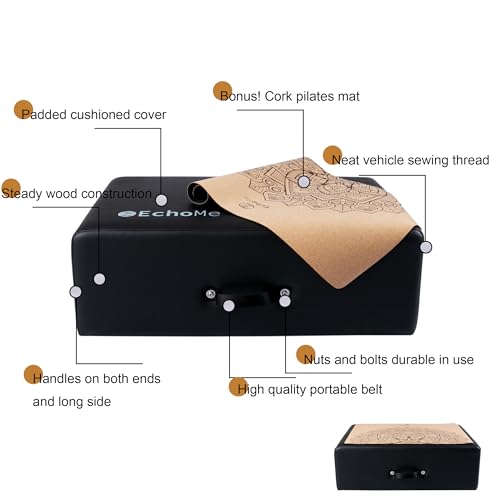 Pilates Reformer Sitting Box, Pilates Reformer Accessory for Exercises