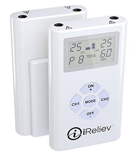 iReliev Tens Unit Electronic Pulse Massager (8) Electrodes Pain Relief