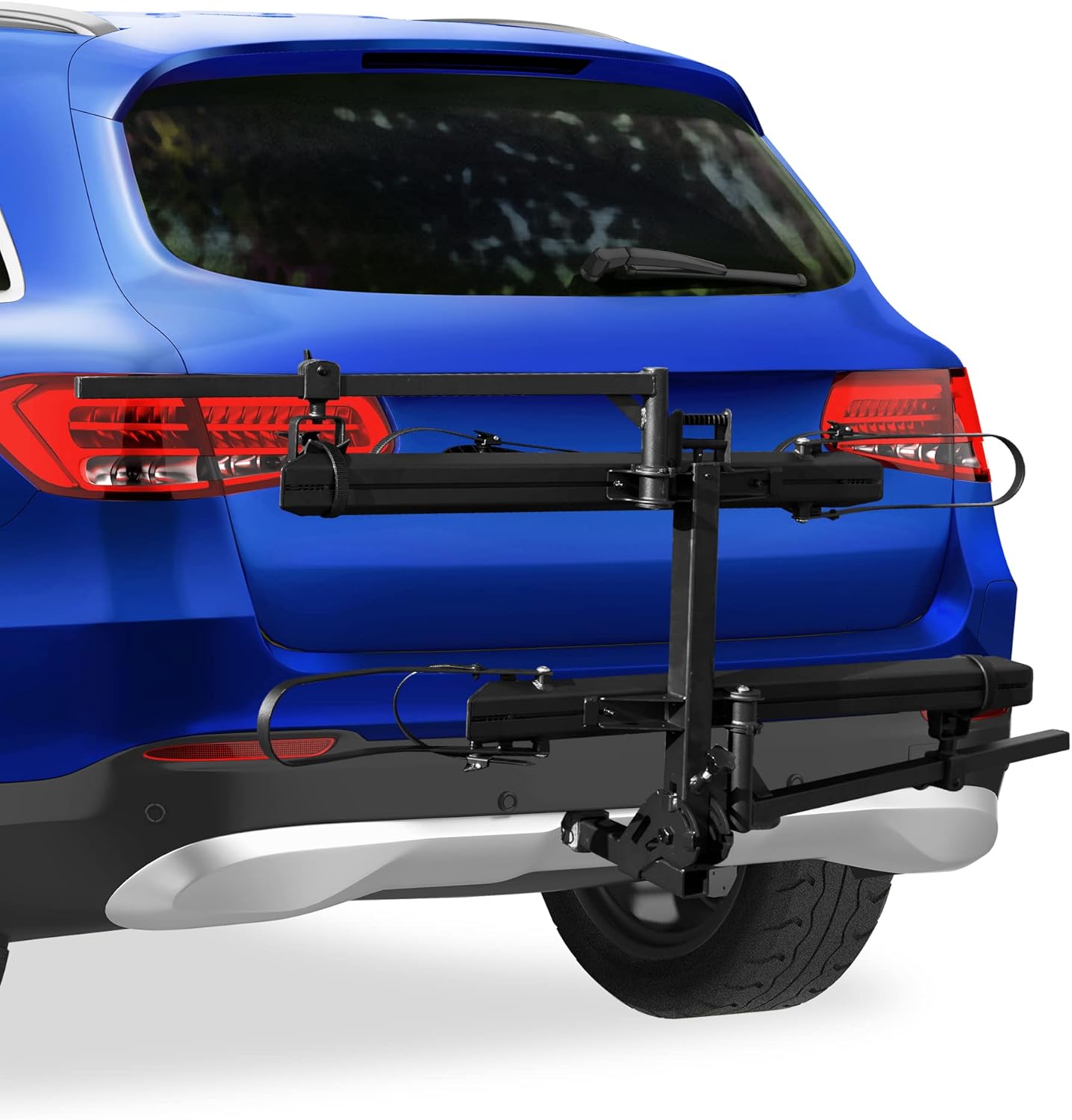 Young E-Bike Rack Hitch Mount Platform Style for Cars Trucks SUVs Minivans RV, fits E-Bike with Up to 5-inch Fat Tire, 200 lbs Capacity, Anti-falloff 360° Swirl Structure