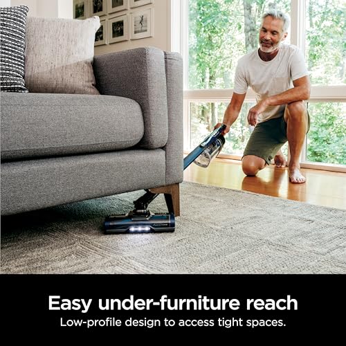 Shark | Pet Cordless Vacuum Cleaner | LED Headlights | Removable Handheld Vacuum for Pet Hair | Crevice Tool & Pet Multi-Tool Included | 40min Runtime | For Carpet & Hard Floors | Grey | IX141