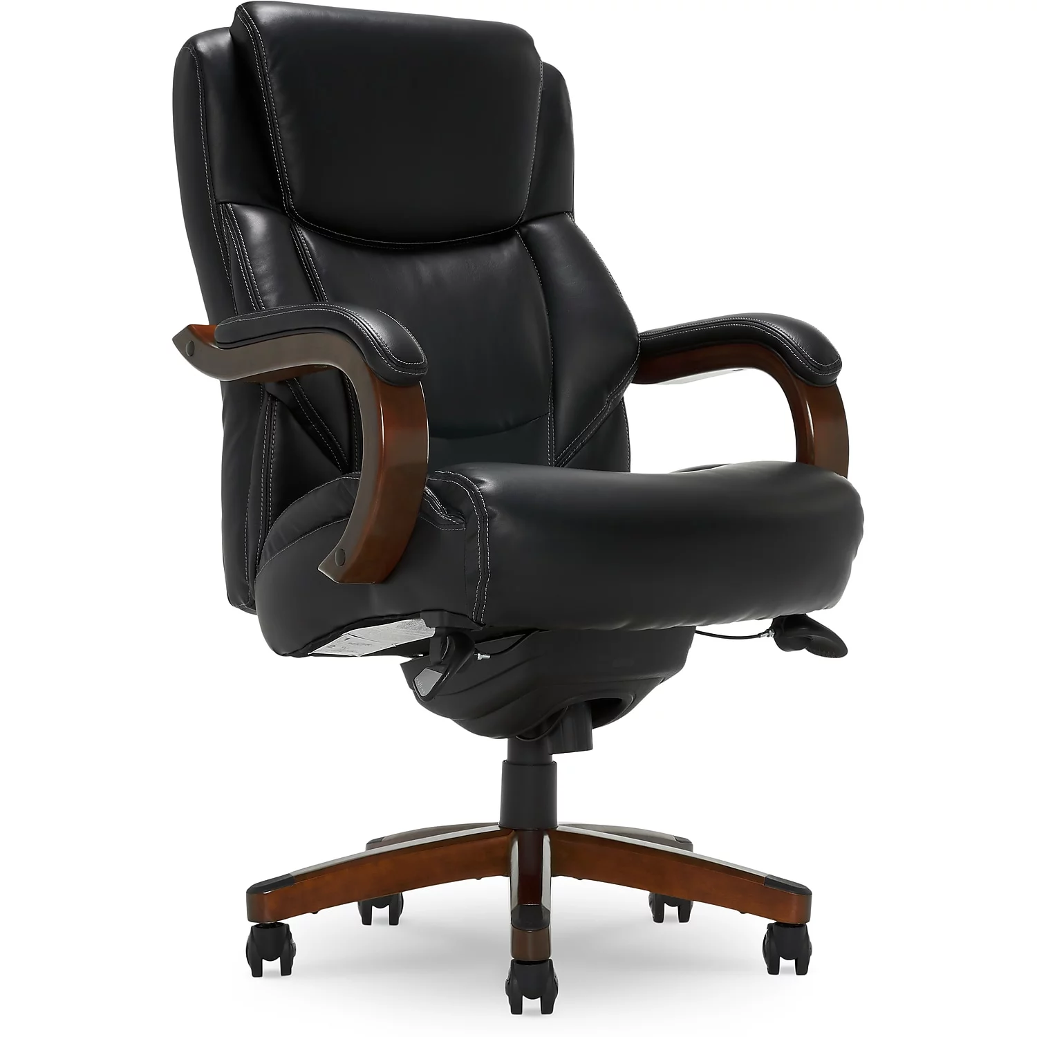 La-Z-Boy Delano Ergonomic Faux Leather Swivel Executive Chair Black (45833A)