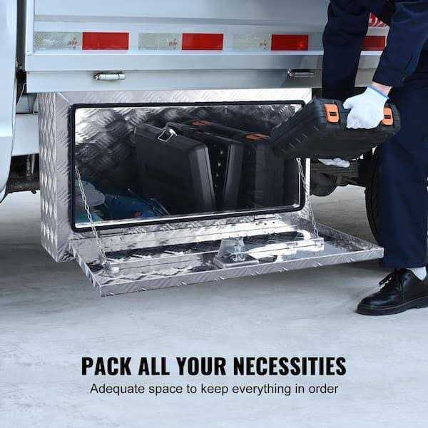 VEVOR Underbody Truck Box Pickup Storage Box, Heavy Duty Aluminum Diamond Plate Tool Box with Lock and Keys - Shop Hardware Tools Online Store