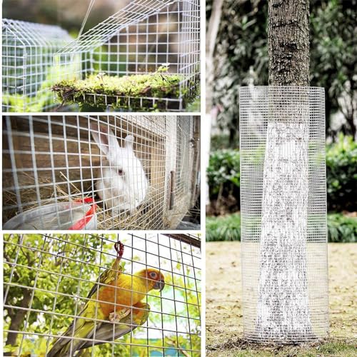 Heavy Duty Hardware Cloth, Hot Dip Galvanized After Welding Double-Zinc Mesh Netting Roll Supports Poultry Netting Cage Fence Welded Wire Mesh & Wire Cloth Gopher Wire,1/2 inch 60in x 100ft 19 gauge