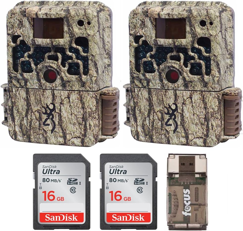 Browning Trail Cameras Strike Force Extreme 16 MP Game Camera Kits with 16GB SD Card and Focus USB Reader