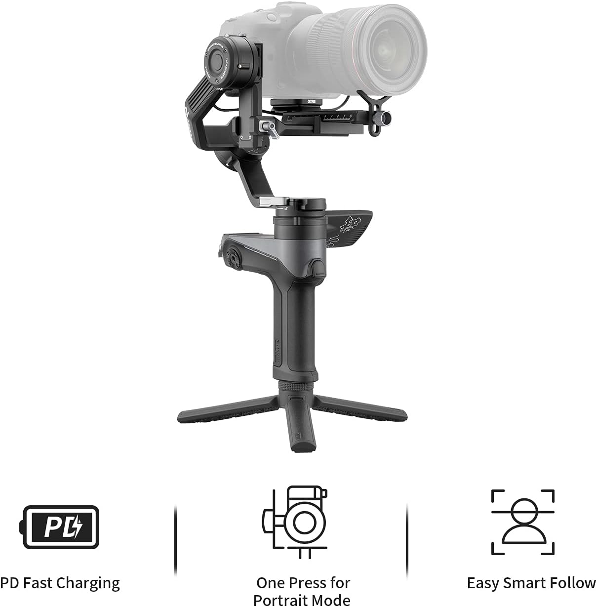 ZHIYUN Weebill 2 SE, 3-Axis Handheld Gimbal Stabilizer for DSLR Mirrorless Cameras for Sony Nikon Canon Panasonic Lumix BMPPC 6K, Double Tripod, Foldable Full-Color Touchscreen