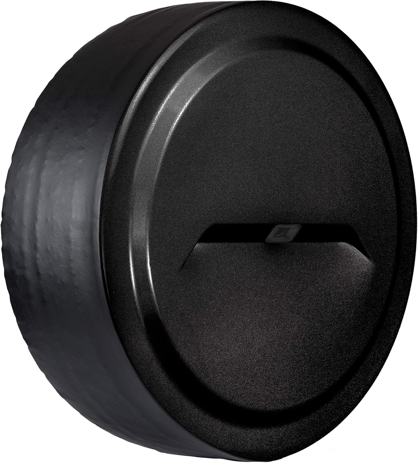 Boomerang - 32" Black-Textured Rigid JL Tire Cover (Plastic Face & Vinyl Band) for Jeep Wrangler JL (with Back-up Camera) - (2018-2021)