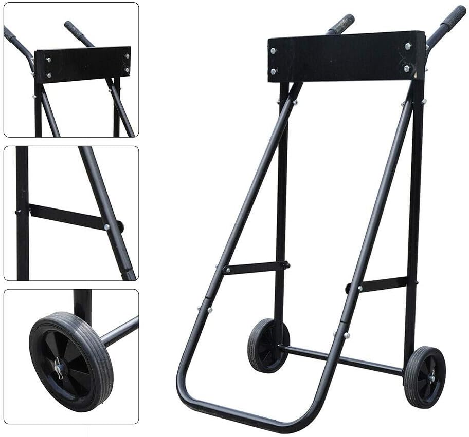 DNYSYSJ Outboard Motor Trolley, Outboard Motor Stand Boat Engine Carrier Stand Transport Wheel Cart for Transporting Outboard Engine Quick Folds Max.Load 70KG