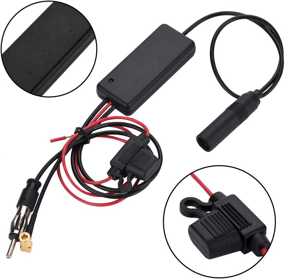 Signal Booster Amplifier AM FM Radio Aerial 26 Antenna TV Signal Amplifier DVB Car Aerial Booster