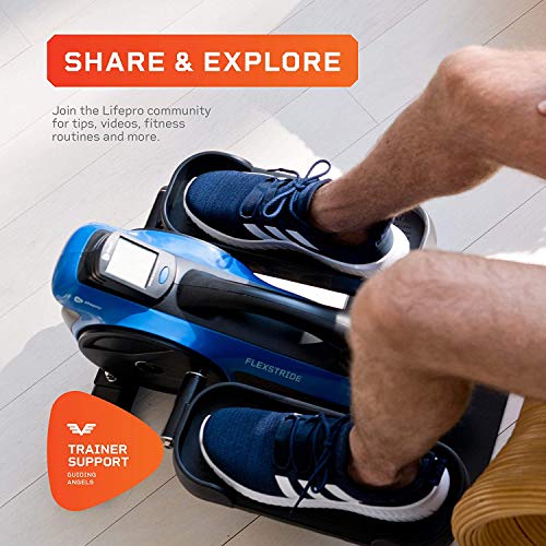 Lifepro Portable Under Desk Elliptical Exercise Machine - Motorized Pedal Exerciser for home workout, Tone Muscles, Energy Boost - Mini Foot & leg exerciser while sitting for seniors with Fitness App