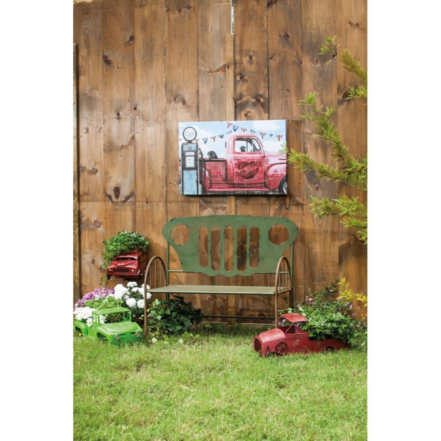 Re-Purposed Metal Truck Bench